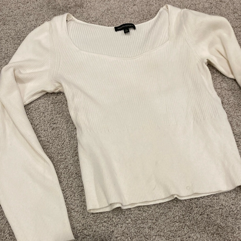 Rib knit sweater